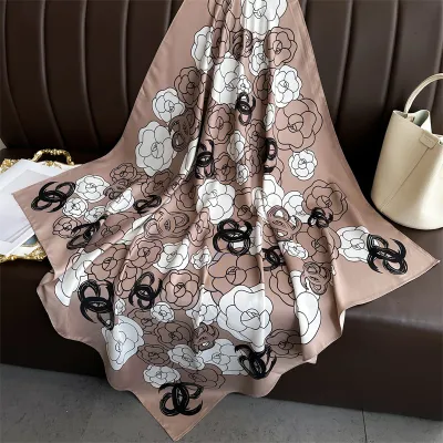 Women Fashion Printed Colorblock Square Scarf 90cm