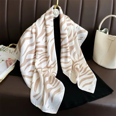 Women Fashion Printed Colorblock Square Scarf 90cm