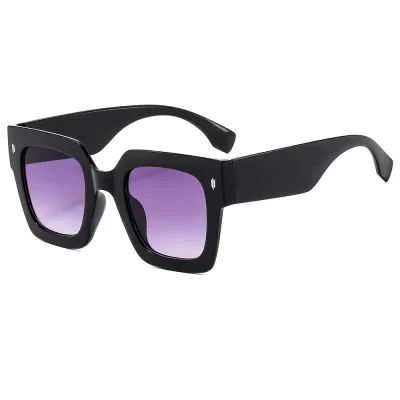 Women Fashion Casual Large Frame Square Anti-Uv Sunglasses