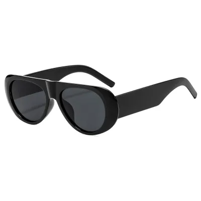 Women's Fashion Oversized Elliptical Frame Casual Sunglasses