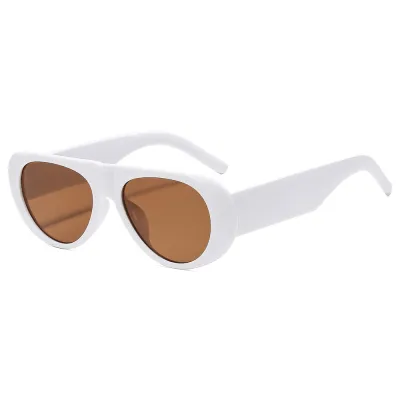 Women's Fashion Oversized Elliptical Frame Casual Sunglasses