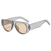 Translucent Gray Frame, Light Tea Lenses