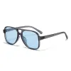 Translucent Gray Frame, Blue Lens