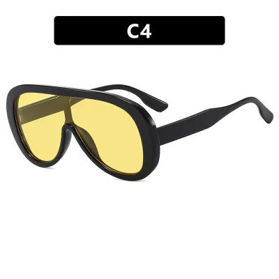 Women Fashion Casual Big Frame Aviator Sunglasses PC Lens