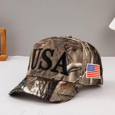 Men's Fashion Casual Camouflage Usa Embroidery Baseball Cap