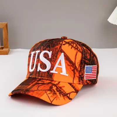 Men's Fashion Casual Camouflage Usa Embroidery Baseball Cap