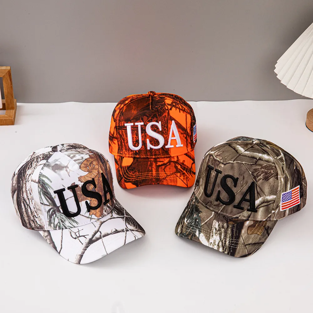 Men's Fashion Casual Camouflage Usa Embroidery Baseball Cap