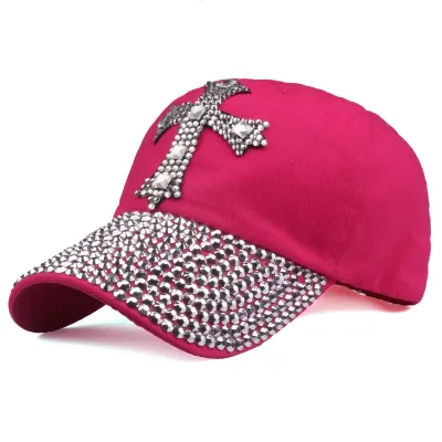 Women Fashion Casual Rhinestone-Encrusted Baseball Cap