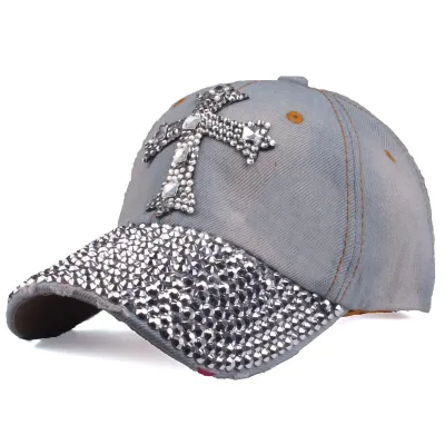 Women Fashion Casual Rhinestone-Encrusted Baseball Cap
