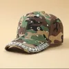 Olive Camouflage Round Rhinestone