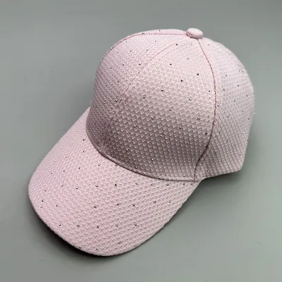 Women Fashion Casual Solid Rhinestone Baseball Cap
