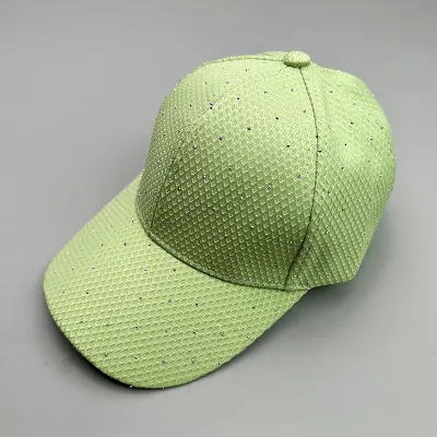 Women Fashion Casual Solid Rhinestone Baseball Cap