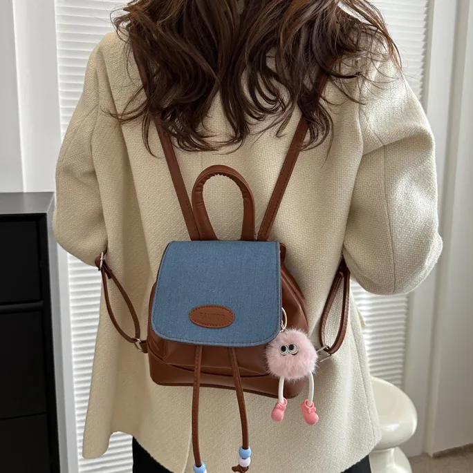 Women Fashion Casual Retro Pendant Backpack