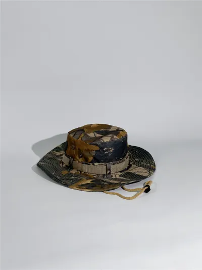 Men Fashion Casual Camouflage Outdoor Bucket Hat Acrylic Dome