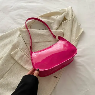 Women Fashion Casual Simple Solid Color Small Square Crossbody Bag