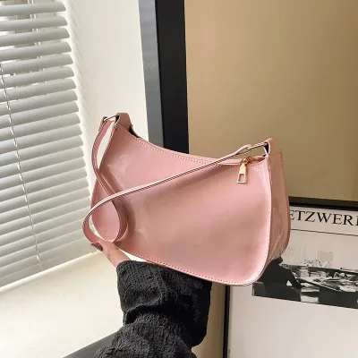 Women Fashion Casual Simple Solid Color Small Square Crossbody Bag