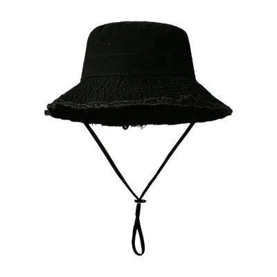 Women's Washed Cotton Solid Color Bucket Hat