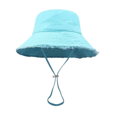 Women's Washed Cotton Solid Color Bucket Hat