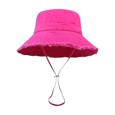 Women's Washed Cotton Solid Color Bucket Hat