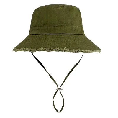 Women's Washed Cotton Solid Color Bucket Hat