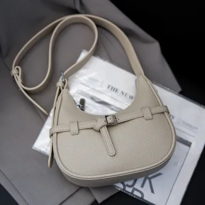 Women Fashion Casual Solid Color Litchi Pattern Crossbody Bag Zipper Closure