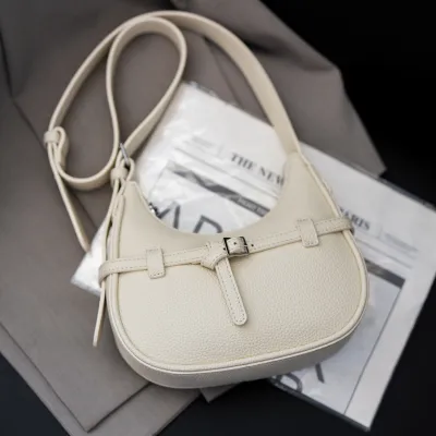 Women Fashion Casual Solid Color Litchi Pattern Crossbody Bag Zipper Closure