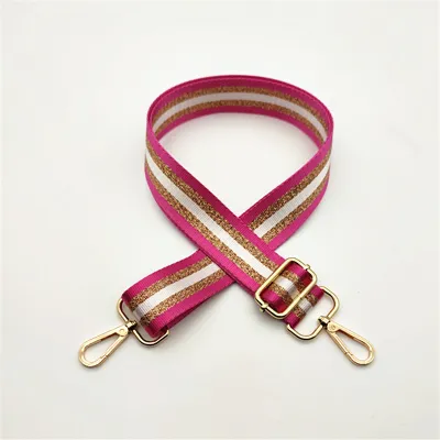 Fashion Bright Gold Line Adjustable Strap Bag Accessories