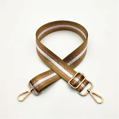 Fashion Bright Gold Line Adjustable Strap Bag Accessories