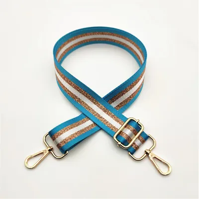 Fashion Bright Gold Line Adjustable Strap Bag Accessories