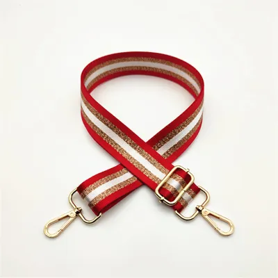 Fashion Bright Gold Line Adjustable Strap Bag Accessories