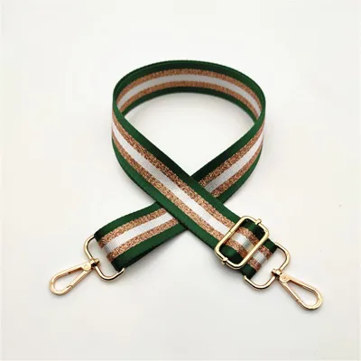 Fashion Bright Gold Line Adjustable Strap Bag Accessories