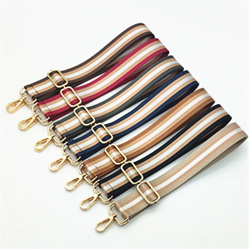 Fashion Bright Gold Line Adjustable Strap Bag Accessories