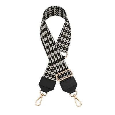 Fashion Pu Leather Jacquard Adjustable Wide Strap Bag Accessories