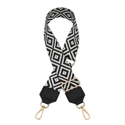 Fashion Pu Leather Jacquard Adjustable Wide Strap Bag Accessories