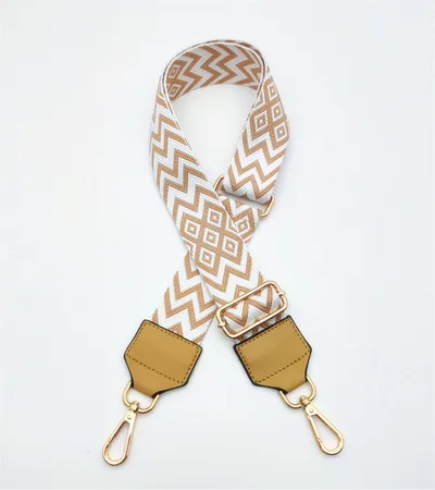 Fashion Pu Leather Jacquard Adjustable Wide Strap Bag Accessories