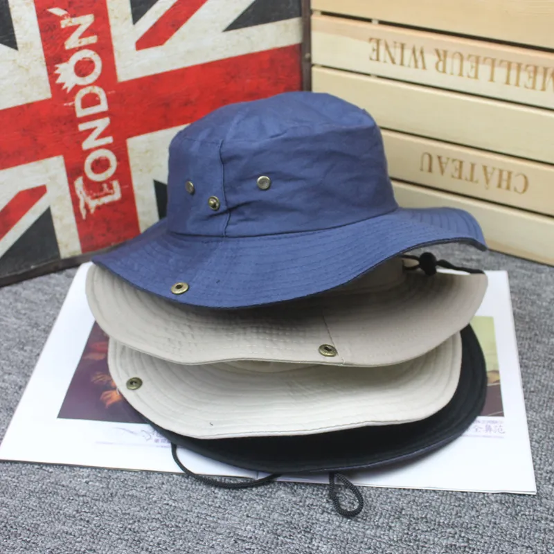 Men's Fashion Casual Solid Color Outdoor Bucket Hat
