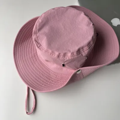 Fashion Casual Solid Color Curl Drawstring Bucket Hat