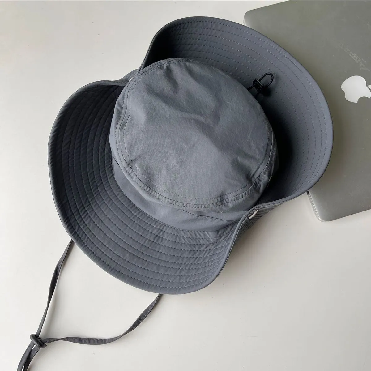 Fashion Casual Solid Color Curl Drawstring Bucket Hat