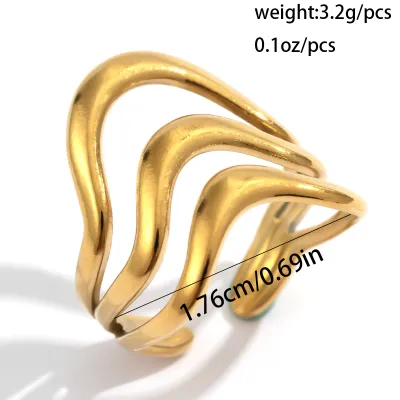 Women's Fashion Stainless Steel Geometric Irregular Ring