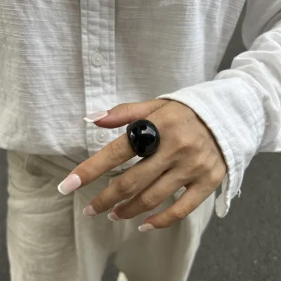 Women's Fashion Multicolor Geometric Resin Acrylic Ring
