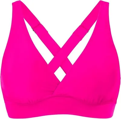 Women Fashion Simple Solid Color Bright Swimsuit Top