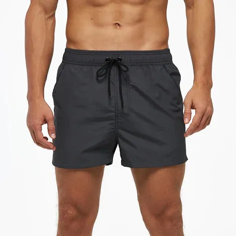 Men's Quick-Drying Casual Solid Color Beach Shorts with Printing