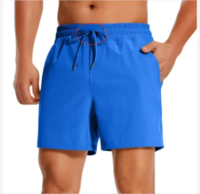 Men's Quick-Drying Casual Solid Color Beach Shorts with Printing