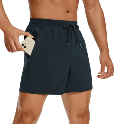 Men's Quick-Drying Casual Solid Color Beach Shorts with Printing