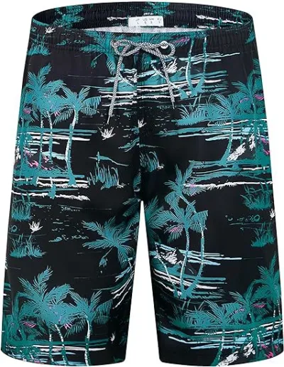 Men's Fashion Casual Printed Beach Shorts Ultra-Soft Polyester