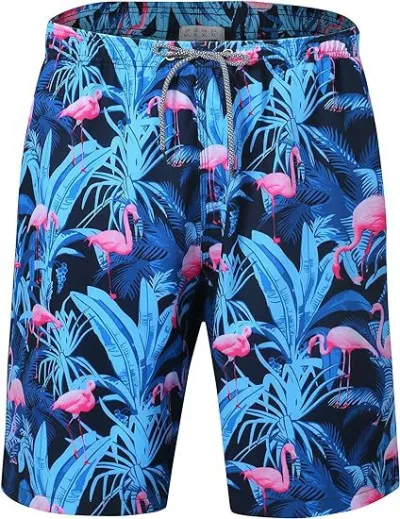 Men's Fashion Casual Printed Beach Shorts Ultra-Soft Polyester