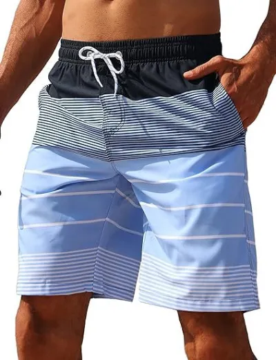 Men's Fashion Casual Printed Beach Shorts Ultra-Soft Polyester