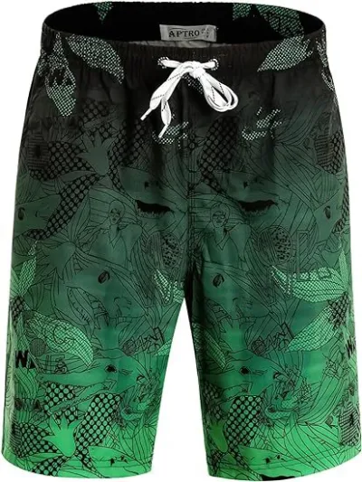 Men's Fashion Casual Printed Beach Shorts Ultra-Soft Polyester