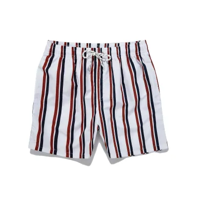 Men's Fashion Casual Striped Drawstring Beach Shorts
