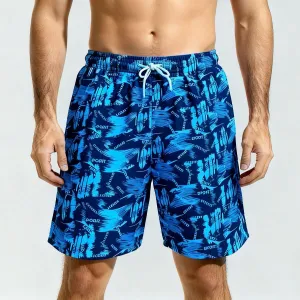 Men'S Fashion Casual 3D Print Loose Beach Swim Trunks
